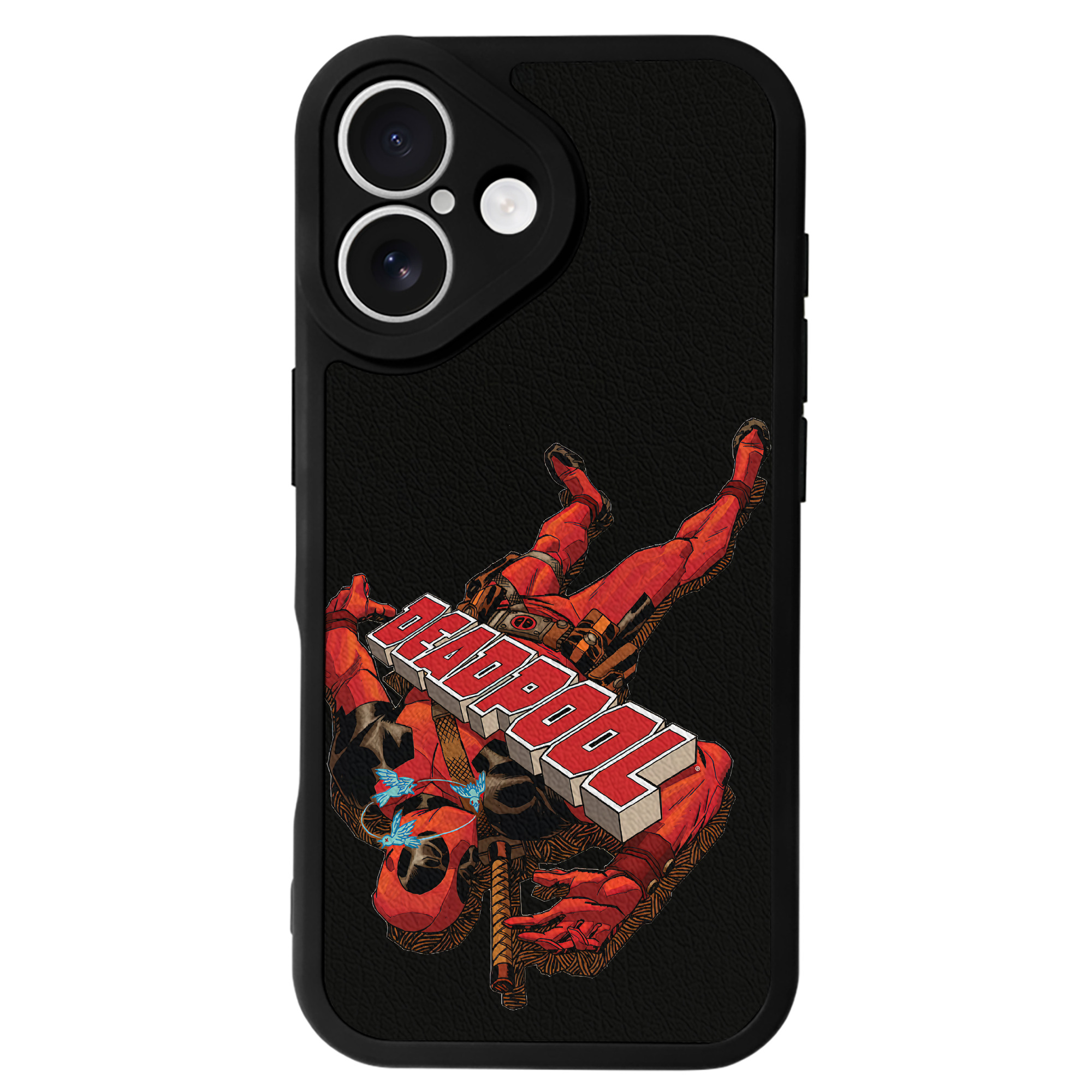 （画像用） Deadpool デッドプール 【iPhone 16シリーズ対応】シリコンスマホケース（レザー調） 材質：シリコン